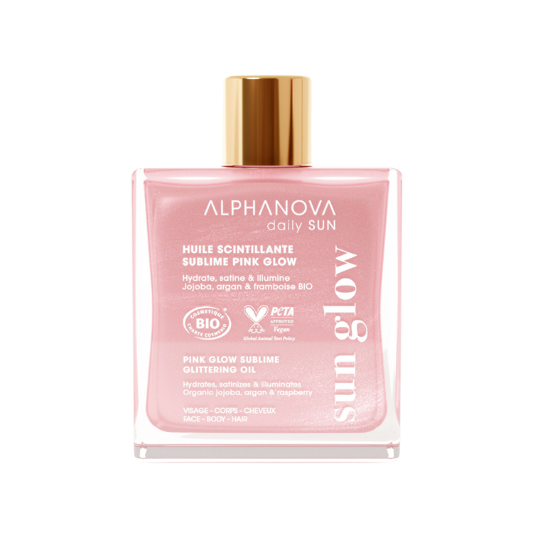 Alphanova Daily Sun - Sublime Glittering Oil Pink Glow Sun Glow 50ml