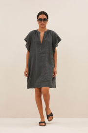 By Bar vina linen dress charcoal