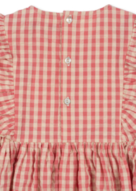 Konges Slojd Frill dress flamingo plume check