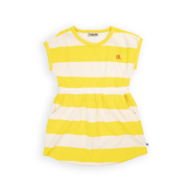 CarlijnQ Stripes yellow loose fit dress