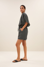 By Bar june linen shorts charcoal