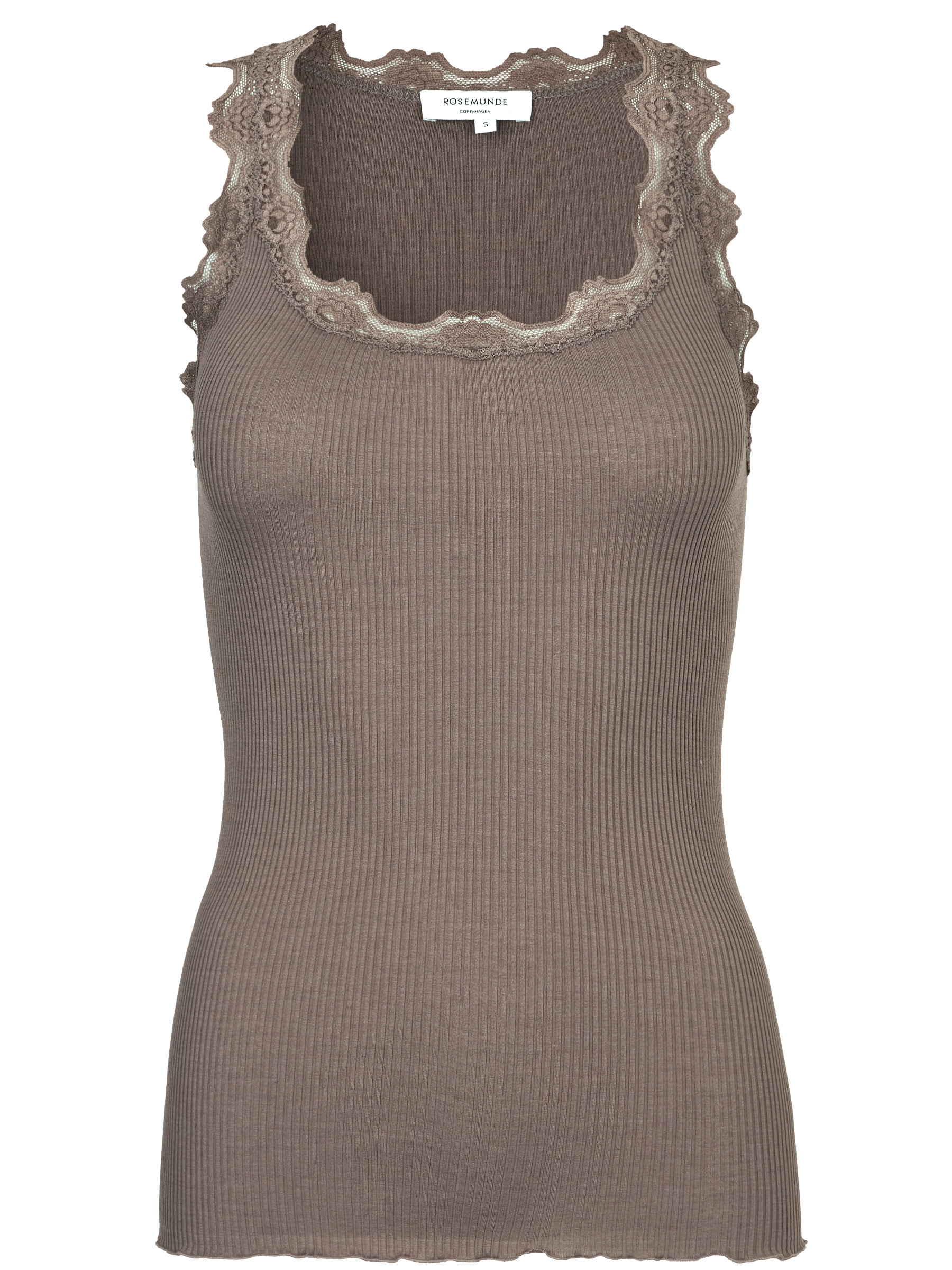 Rosemunde RWBabette SL U-neck Long Lace Top Falcon