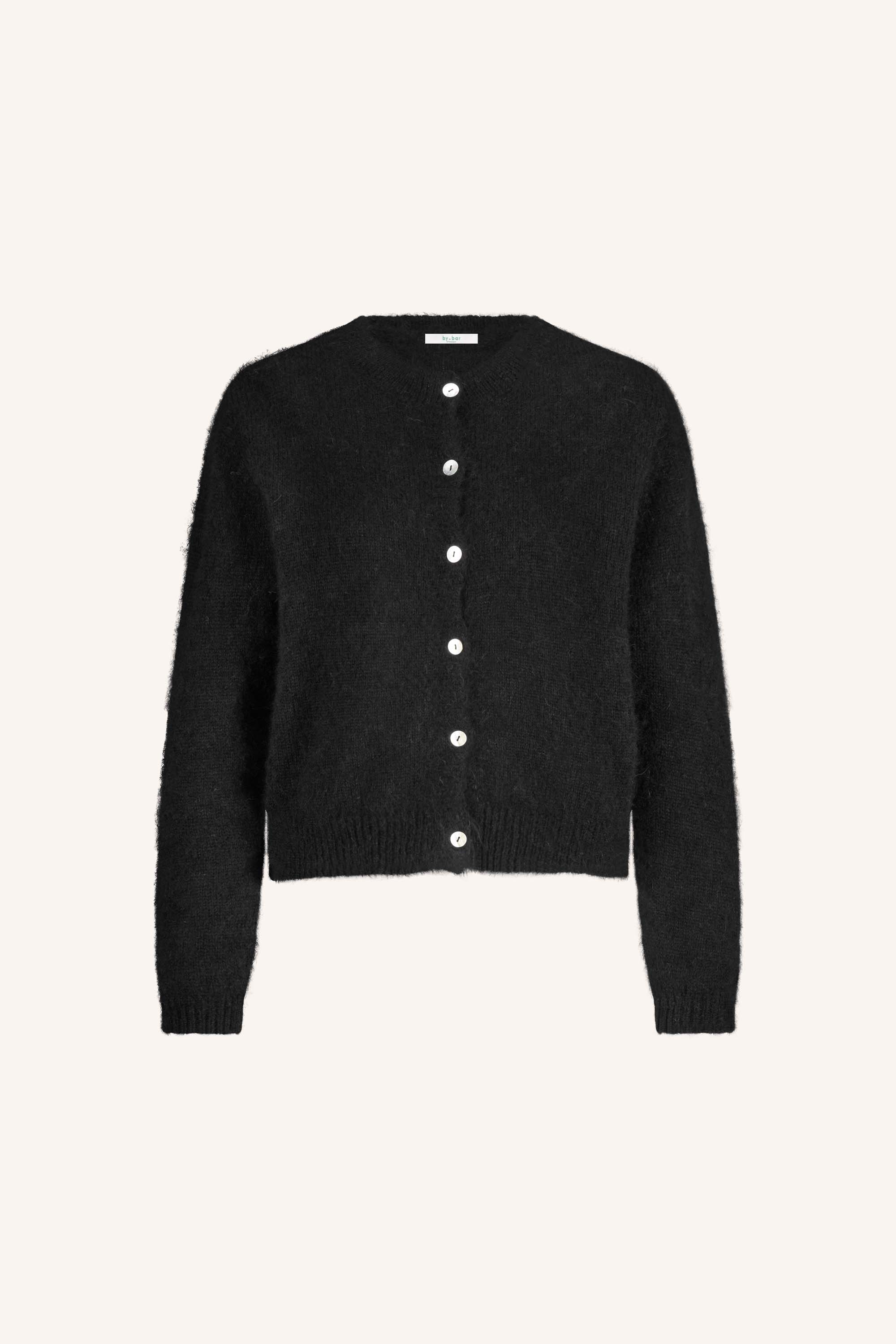 By Bar cleo natural cardigan black