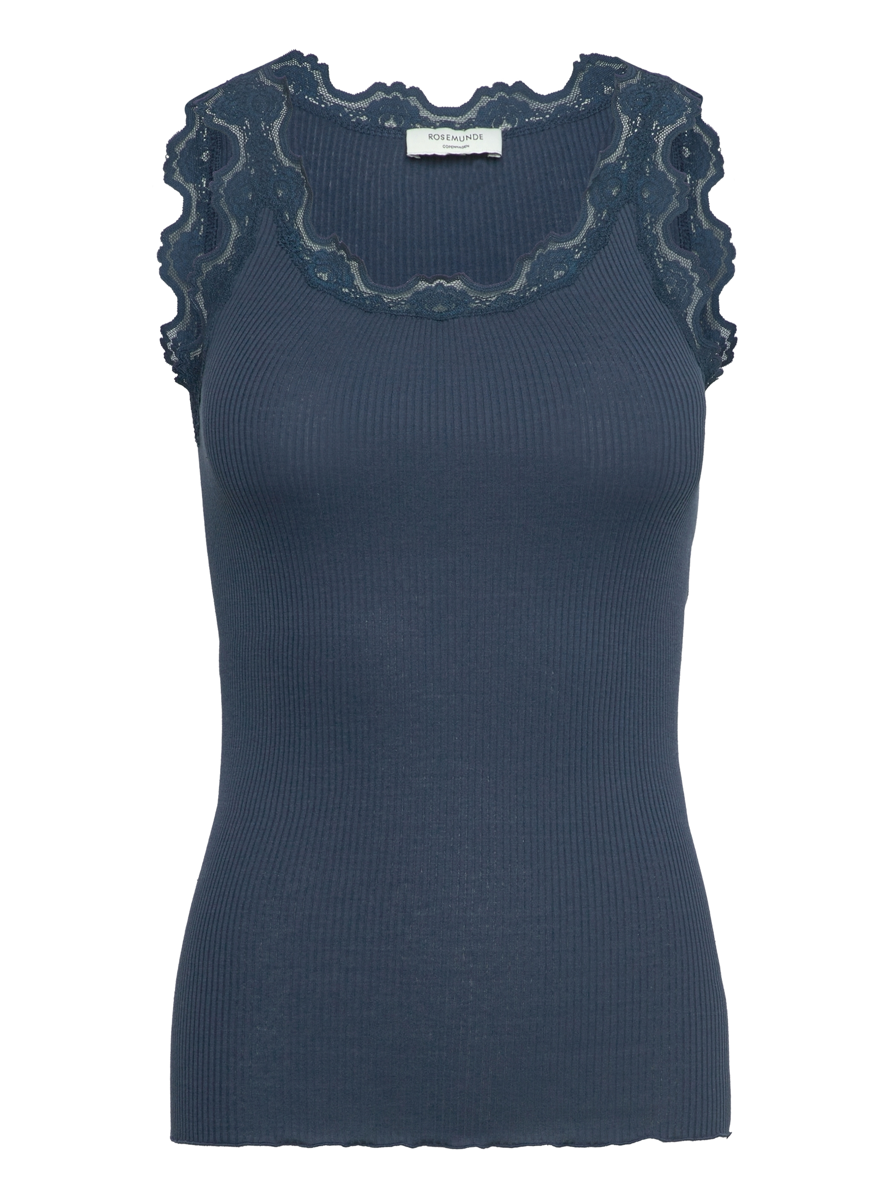 Rosemunde RWBabette SL U-neck Long Lace Top Insignia blue