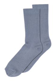 MP Denmark fine wool rib socks stone blue