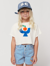 Bobo Choses tomato plate cropped t-shirt off white