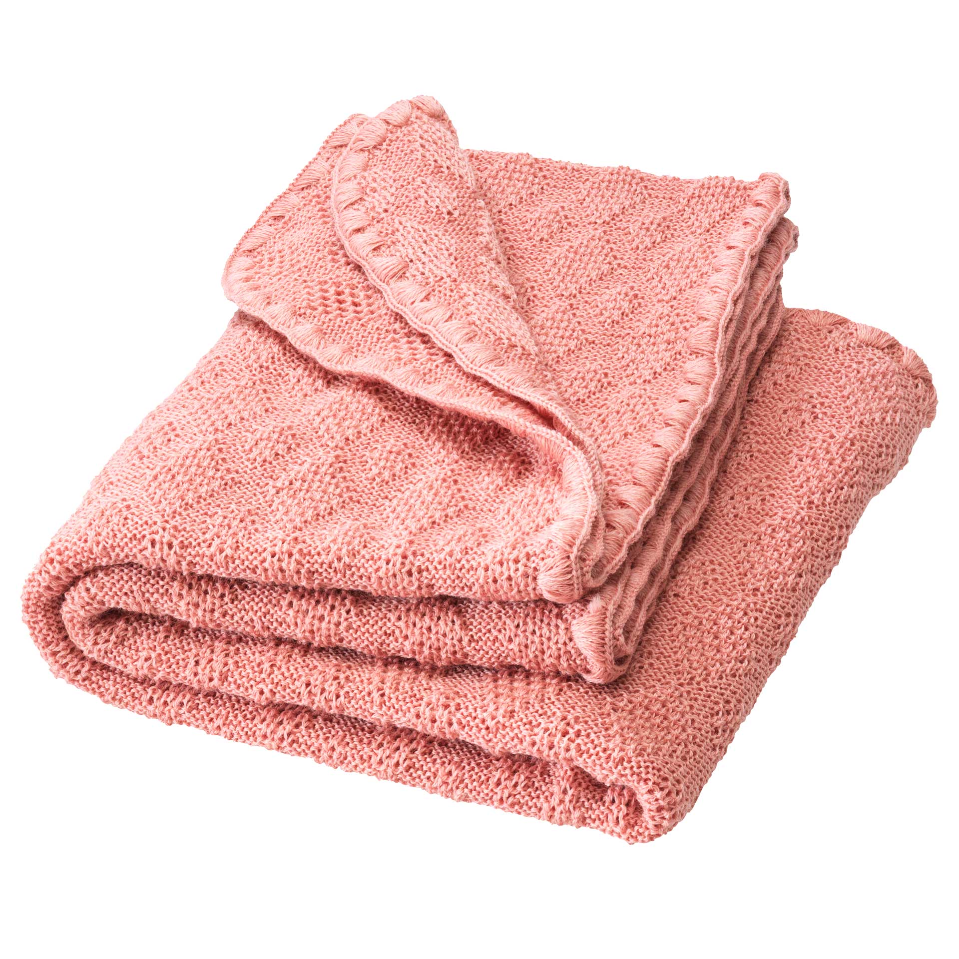 Disana Woollen Baby Blanket soft pink 80x100cm