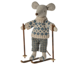 Maileg mouse with ski set, dad