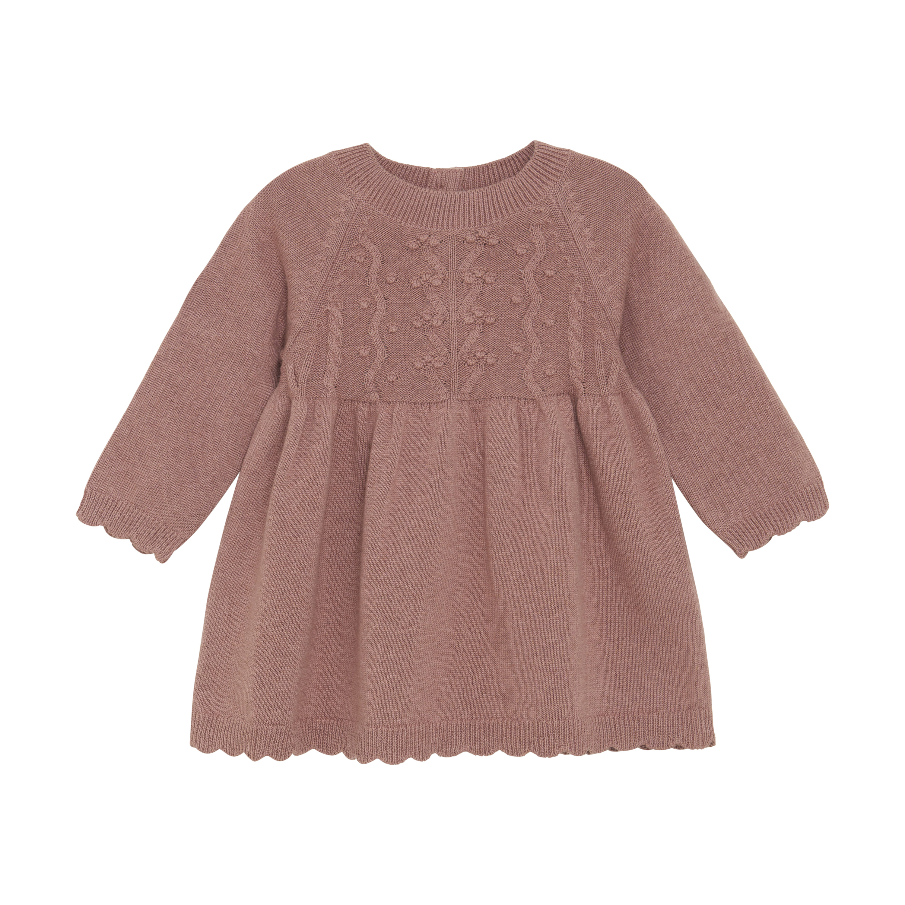 HUTTEiHUT Dress LS Knit w. Wool Burlwood