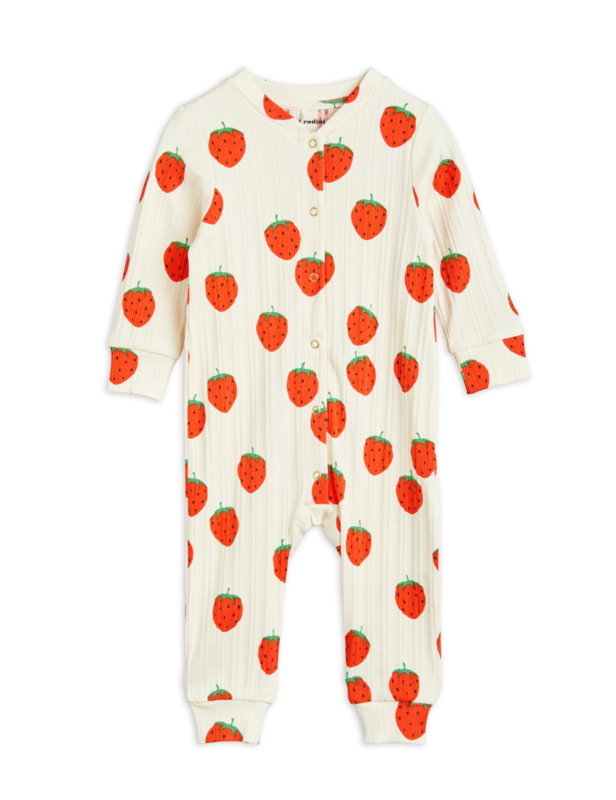 Mini Rodini Strawberries aop jumpsuit baby