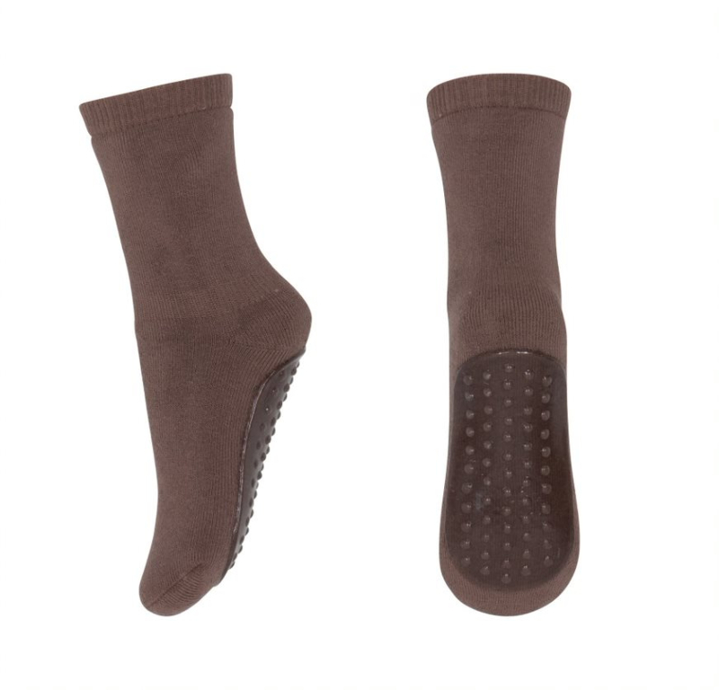 MP Denmark - Cotton socks with anti-slip - Brown sienna