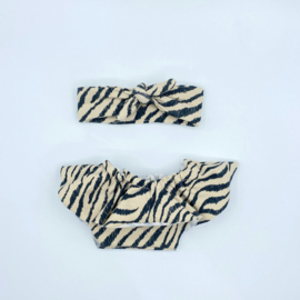 Poppen bikini zebra