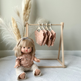 Poppen off shoulder top nude flower