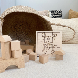 Houten Puzzel Neushoorn