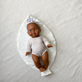 Poppen speelmat Leaf Off white