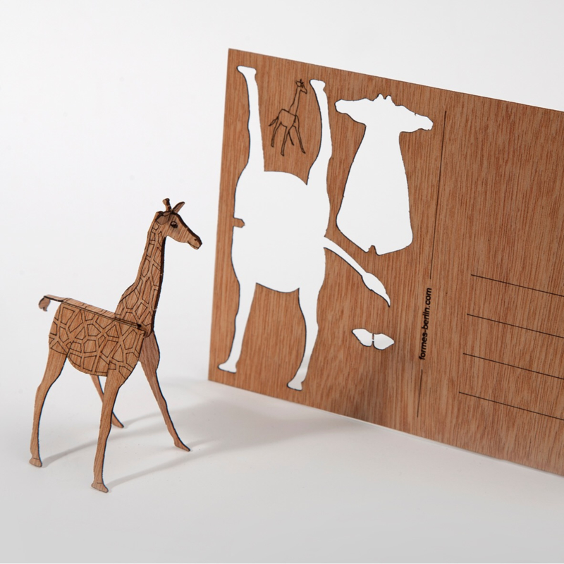 Giraf 3D postkaart