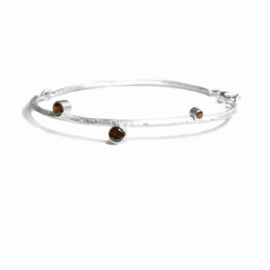 Armband met 3 edelstenen (granaten)