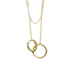 Twist hanger in 18kt geel goud