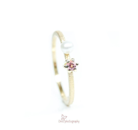 You & Me pink topaz verlovingsring