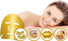 Beauty (gift) set  24K Gouden oog-, lip-, en gezichtsmasker