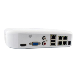 4 ch PoE recorder met HDD