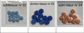 mini poppenknoopjes plastic 4 mm doorsnede in 40 kleuren