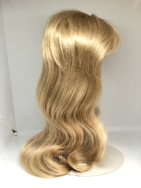 Poppen pruik kunsthaar omtrek 36 tot 44 cm, blond.