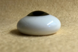 Poppenogen glas halfrond flatback voor o.a. reborn 24 mm groen.