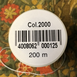 Naaigaren 100% katoen wit 200 meter