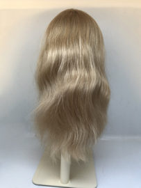 Poppen pruik echt mensenhaar omtrek 27 to 28  cm,  middenblond.