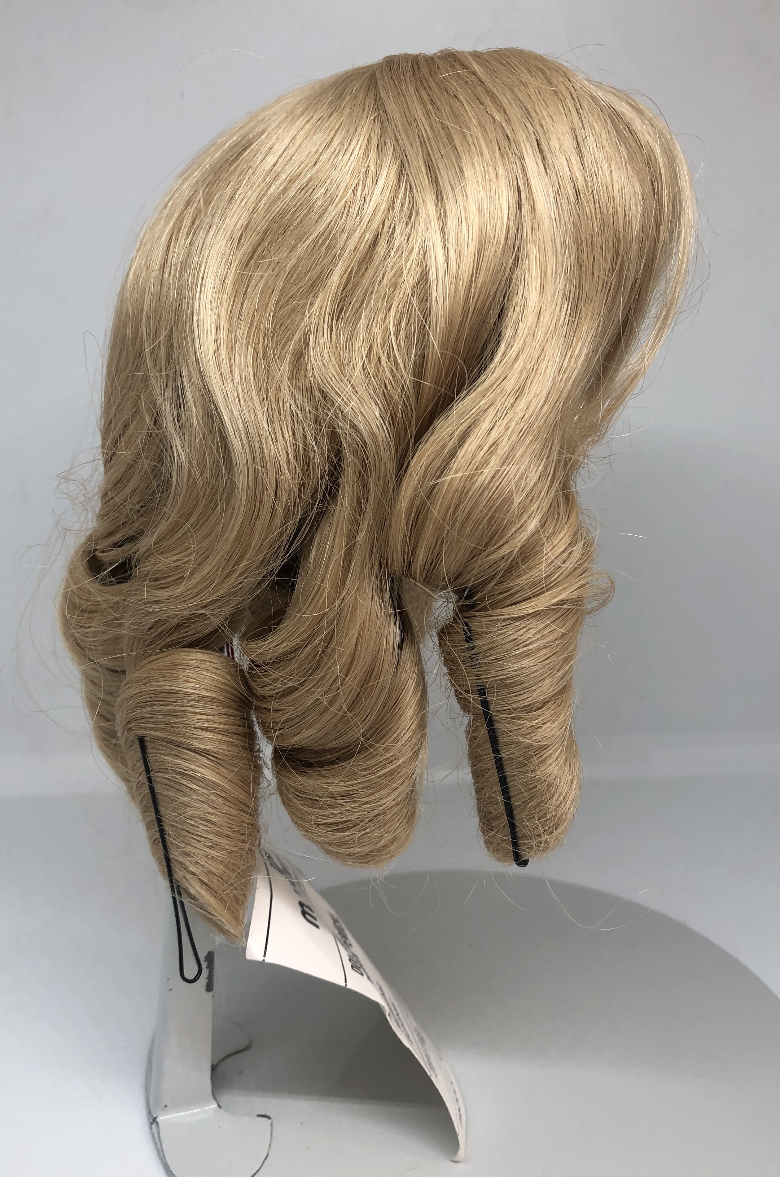 Wanke poppen pruik echt mensenhaar omtrek 30  cm, blond