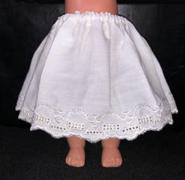Petticoat onderrok onderjurk 9 cm lang voor poppen.