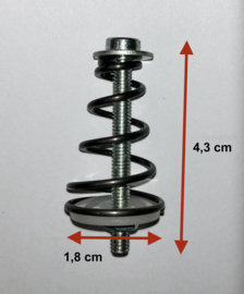 Schouderplaat veer - verbinder - connector voor poppenhoofd op porseleinen lijf