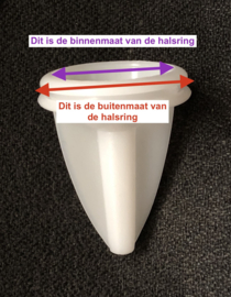 Draaibare bevestiging  /  verbinder voor poppenhoofd op stoffen lijf.