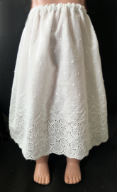 Petticoat onderrok onderjurk voor poppen 30 cm lang.