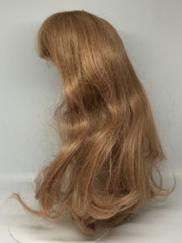 Poppen pruik echt mensenhaar omtrek 32 - 34  cm, warm middenblond.