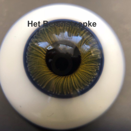 Poppenogen glas halfrond flatback voor o.a. reborn