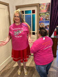 T-shirt Mel en Den - ROZE - Maat L