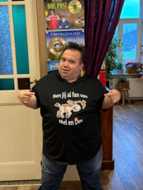 T-shirt Mel en Den - Zwart - Maat XXXXL (4XL)