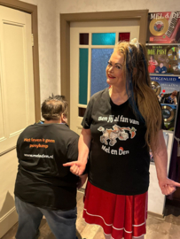 T-shirt Mel en Den - Zwart - Maat XXXXL (4XL)