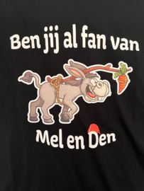 T-shirt Mel en Den - Zwart - Maat XXXL (3XL)