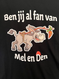 T-shirt Mel en Den - Zwart - Maat XXXXXL (5XL)