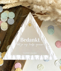 Confettizaadjes | Bedankt