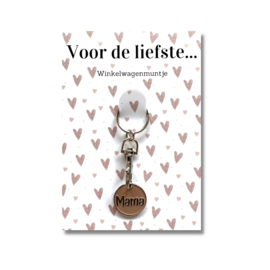 Winkelwagenmuntje | Voor de liefste mama