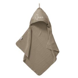Badcape met naam | 4 kleuren