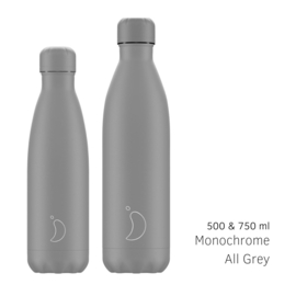 Drinkfles Chilly's - Monochroom All Grey 500 ml