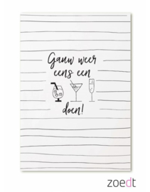 Zoedt Kaart -  Gauw weer eens een drankje doen