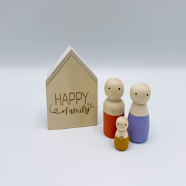 Houten huisje S - Happy family