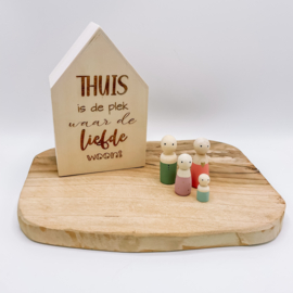 Houten huisje L - Thuis is de plek waar de liefde woont