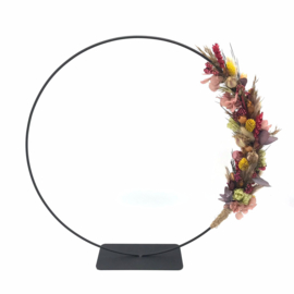 Flower hoop staander pink